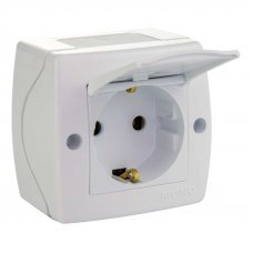 Розетка с заземлением/крышкой Octans 104-010107-118