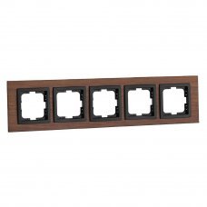 Рамка 5 постов Style Wood 107-510000-164