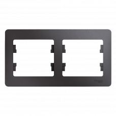 Рамка 2 поста графит Glossa