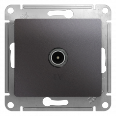 Розетка ТВ графит Glossa 