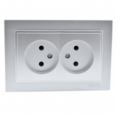 Розетка двойная без заземления Despina 102-212105-121 