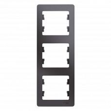 Рамка 3 поста графит Glossa 