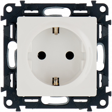 Розетка с заземлением 753425 белый Valena Life