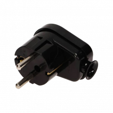 Вилка угловая с заземлением 250В 16A черный TIMEX 