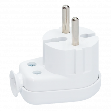 Вилка угловая без заземления 250В 16A белый TIMEX 