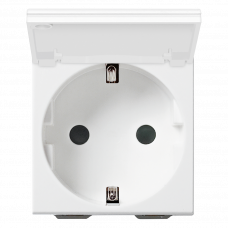 Розетка с заземлением/крышкой белый Neve Vimar