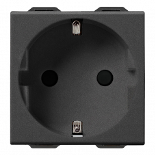 Розетка с заземлением 2 модуля Neve