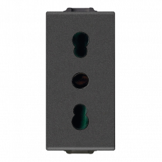 Розетка с заземлением 1 модуль Neve