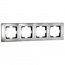 Рамка 4 поста Chrome 106-410000-163 Серебристый 