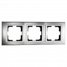 Рамка 3 поста Chrome 106-410000-162 Серебристый 