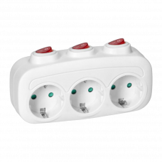 Тройник на 3 поста с 3 выключателями 16A белый Orno