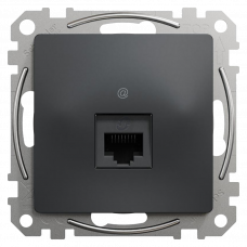 Розетка компьютерная RJ45 CAT5E антрацит Sedna Schneider New