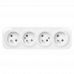 Колодка удлинителя 4 розетки с заземлением белый IP20 Orno