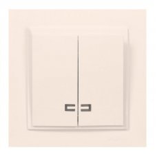 Выключатель с подсветкой 2 клавишный Despina 102-010025-103