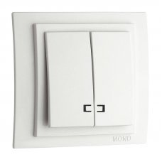 Выключатель с подсветкой 2 клавишный Larissa 103-191925-103