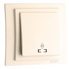 Выключатель проходной 1 клавишный с подсветкой Larissa 103-010125-110