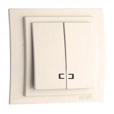 Выключатель с подсветкой 2 клавишный Larissa 103-010125-103