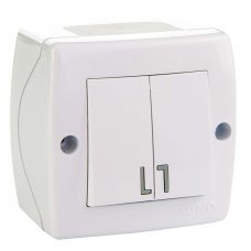 Выключатель с подсветкой 2 клавишный Octans 104-010101-103