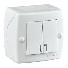 Выключатель 2 клавишный Octans 104-010101-102