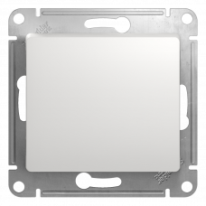 Выключатель проходной 1 клавишный белый Glossa 