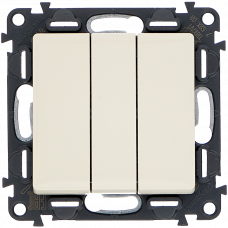 Выключатель 3 клавишный 752503 слоновая кость Valena Life