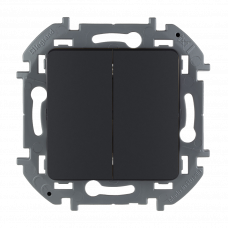 Выключатель 2 клавишный 673623 антрацит Inspiria 