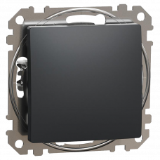 Выключатель проходной 1 клавишный антрацит Sedna Schneider New