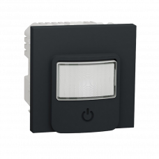 Выключатель 1 клавишный 2м с датчиком движения антрацит Unica Schneider