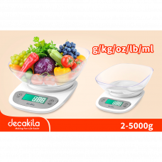 Весы кухонные 2-5000гр 2хAAA KMTT092W Decakila