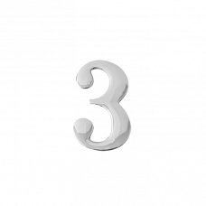 Цифра дверная 3 хром Apecs DN-01-3-Z-CR