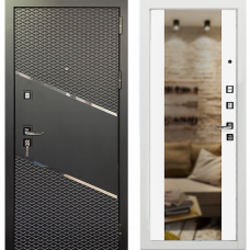 Дверь металлическая Z 321 правая 205x96x9.4см черный/белый