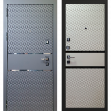 Дверь металлическая GREY 330 левая 205х96х9.4см бетон/белый