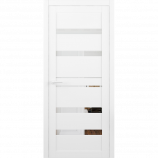 Дверное полотно Алберо винил Дрезден зеркало белый 60х200х3.4см