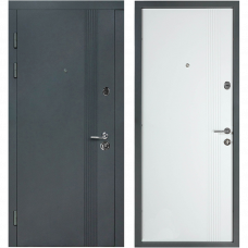 Дверь металлическая B-434/172 левая 205x84см антрацит/белый матовый 