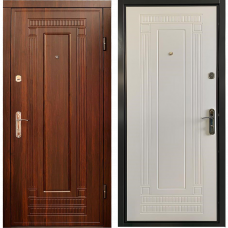 Дверь металлическая DT-10 Optim орех/дуб белый 86x205см правая