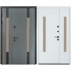 Дверь металлическая Thermo House 706/431 антрацит/белый сатин 120x205см правая