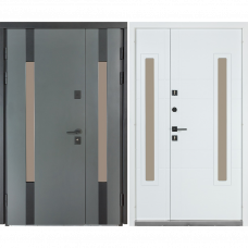 Дверь металлическая Thermo House 706/431 антрацит/белый сатин 120x205см левая