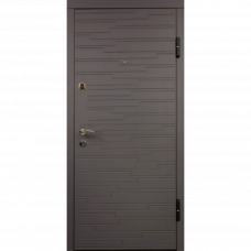 Дверь металлическая Ripples венге 86x205см правая