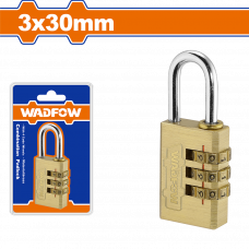 Замок навесной 3-значный кодовый 30мм Wadfow WPD3433