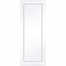 Дверное полотно LEGACY белый матовый стекло сатин 80х200см