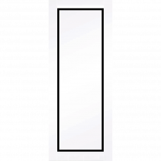 Дверное полотно LEGACY белый матовый стекло черное 70х200см