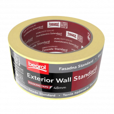 Лента малярная 48мм 33м внешние пористые поверхности Wall Standard Beorol