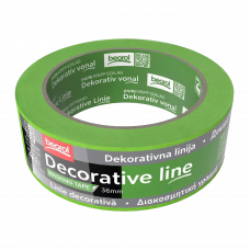 Лента малярная 36мм 33м внутренняя низкое склеивание Deco Line Beorol