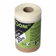 Укрывная бумага с малярной лентой 18см 20м Zoom