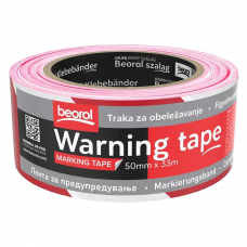 Лента для разметки красно-белый 50мм 33м Beorol SZOCB