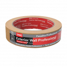 Лента малярная 24мм 50м внешние пористые поверхности Wall Professional Beorol