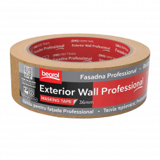 Лента малярная 36мм 50м внешние пористые поверхности Wall Professional Beorol