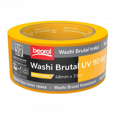 Лента малярная 48мм 33м внешние/внутренние поверхности UV 90 дней Washi Brutal Beorol