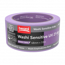 Лента малярная 48мм 33м внутренние поверхности UV Washi Sensitive Beorol