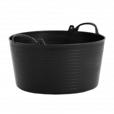 Корзина резиновая жесткая 22л черный Plasvidavi